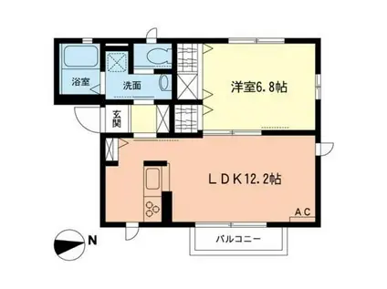 レジデンス・カイド(1LDK/1階)の間取り写真