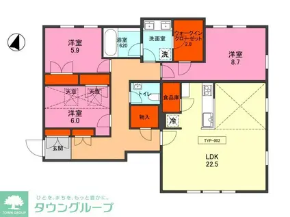 凛樹 FORESTA(3LDK/2階)の間取り写真