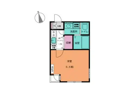 アフェット稲毛7(1K/3階)の間取り写真