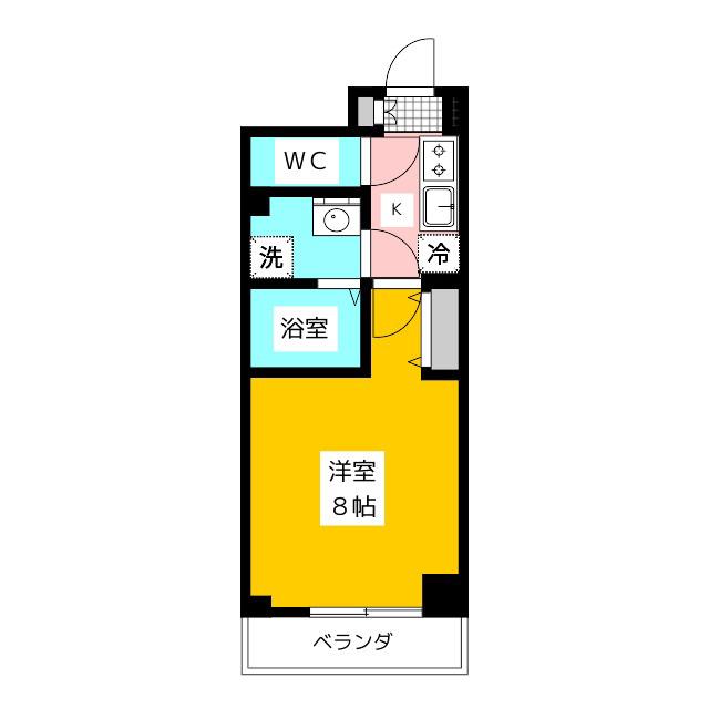 プライマル武蔵関(1K/1階)の間取り写真