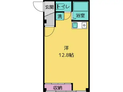 コーポイーストK(ワンルーム/3階)の間取り写真