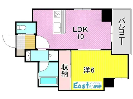 ジェネスピア八幡(1LDK/5階)の間取り写真