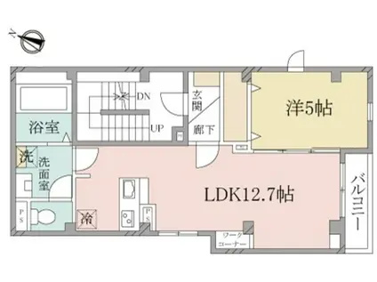 ラ・コミュヌ目黒(1LDK/2階)の間取り写真