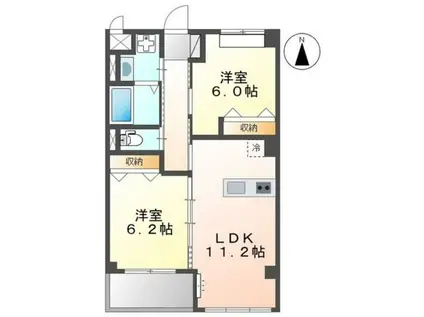 グラン エスポワール(2LDK/3階)の間取り写真