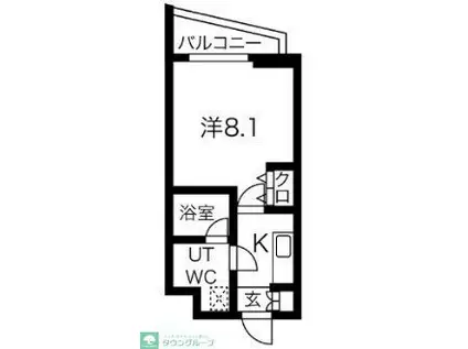 スパシエ スタイル 練馬春日町(1K/4階)の間取り写真