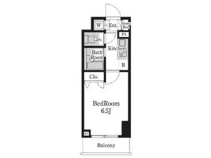 レジディア大島(1K/8階)の間取り写真