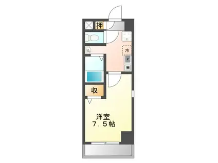 プルミエ千成(1K/4階)の間取り写真