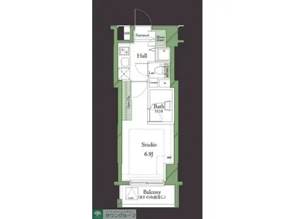 HF明大前レジデンス(1K/4階)の間取り写真