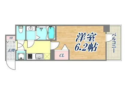 アドバンス神戸セラフィム(1K/10階)の間取り写真