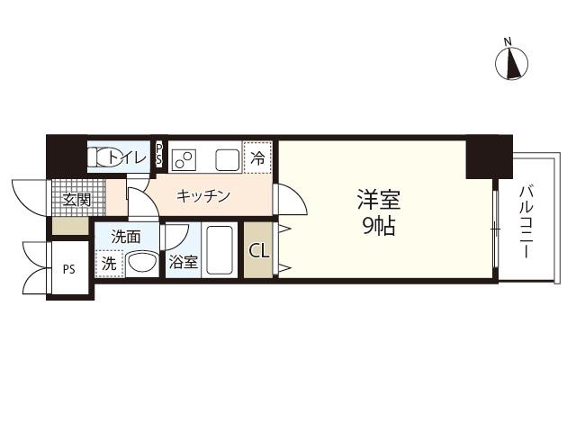 THE MODERN岡山駅前(1K/11階)の間取り写真