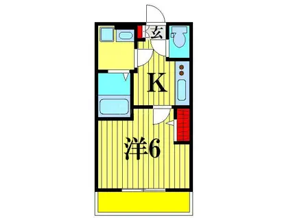 ROBOT HOME 根本A(1K/1階)の間取り写真