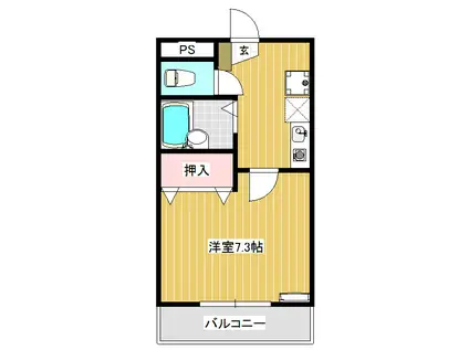 メゾン・ド・ミサトN(1K/3階)の間取り写真