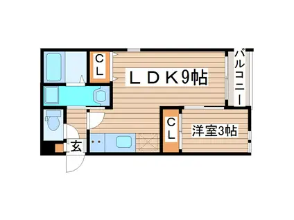 GRANDTIC22(1LDK/1階)の間取り写真