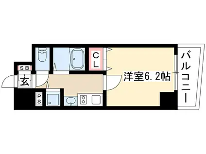 プレサンス泉シティアーク(1K/5階)の間取り写真