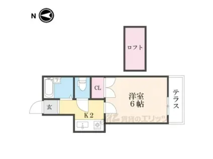 シーマ大和高田(1K/1階)の間取り写真