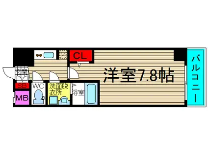 アーデンタワー西本町(1K/11階)の間取り写真