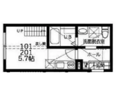 ハーミッドクラブハウス梶ヶ谷オアシス(ワンルーム/1階)の間取り写真