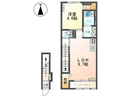 本庄市T様アパート工事(1LDK/2階)の間取り写真