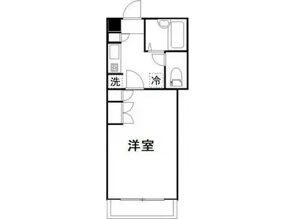 プレズントリガーレ世田谷上町ノース(1K/1階)の間取り写真