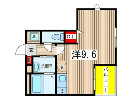 COLINA DEL VIENTO(ワンルーム/2階)の間取り写真