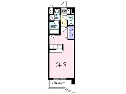 グランツ(ワンルーム/4階)の間取り写真