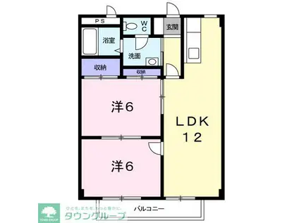 セピア高津(2LDK/2階)の間取り写真