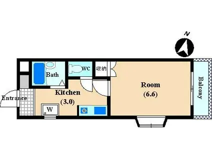 VILLA510 III(1K/3階)の間取り写真