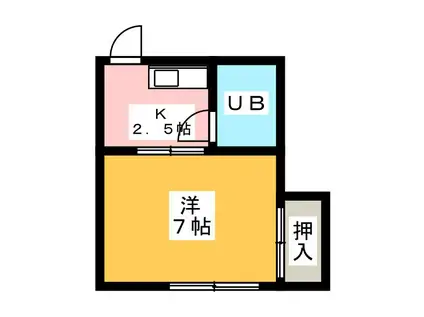 WHITE HOME(1K/2階)の間取り写真
