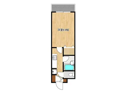 コート新屋敷(1K/5階)の間取り写真