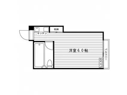 スカイセブン田中(ワンルーム/4階)の間取り写真