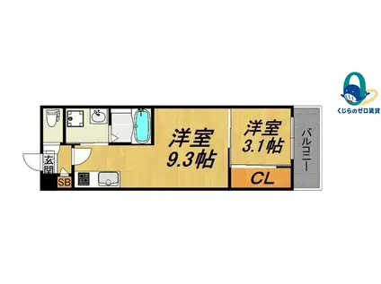 LECOCON守山III(1LDK/1階)の間取り写真