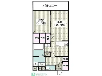 ユーフォリア関内(1LDK/4階)の間取り写真