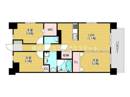 スプランディッドXI(3LDK/2階)の間取り写真