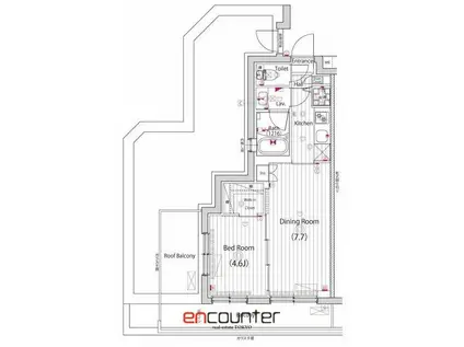 ガーラ上板橋グランドステージ(1DK/5階)の間取り写真