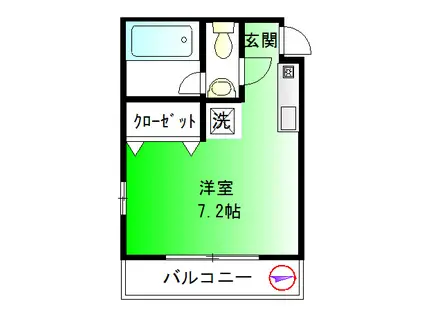 マルティウム(1K/2階)の間取り写真