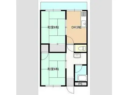 第1広田マンション(2DK/2階)の間取り写真