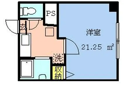 弥生ビル(1K/4階)の間取り写真