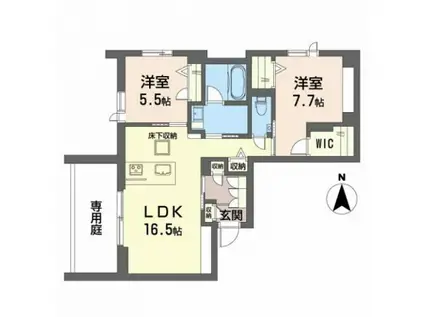ヴィステリオ プレミア(2LDK/3階)の間取り写真