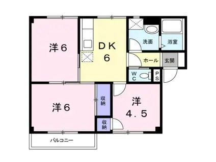 プラドール91(3DK/2階)の間取り写真