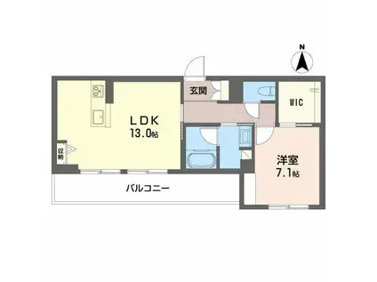 TERRACE米ケ袋(1LDK/3階)の間取り写真