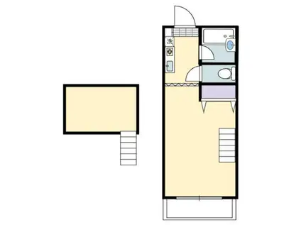 プラウド ヒルズ(1K/1階)の間取り写真