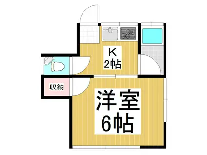 サンコーポ(1K/1階)の間取り写真