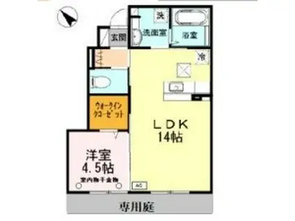 マイフィールド(1LDK/1階)の間取り写真