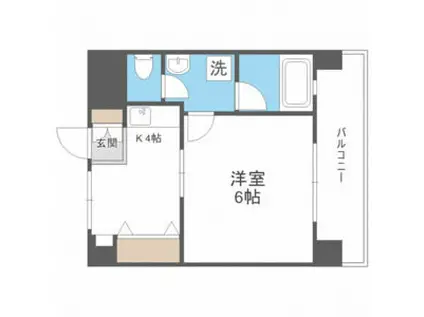 ミフネセントラルベア 荒本(1K/9階)の間取り写真