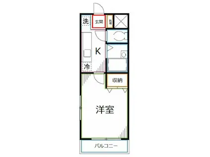 アーバン武蔵小金井(1K/2階)の間取り写真