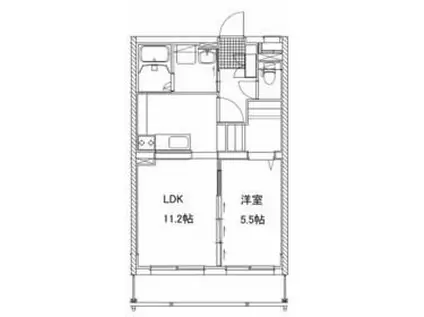 ブリュンヒルデ(1LDK/1階)の間取り写真