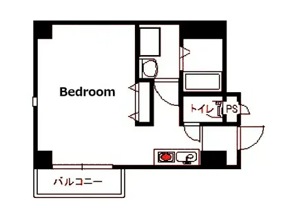 リベールエム二俣川(ワンルーム/4階)の間取り写真