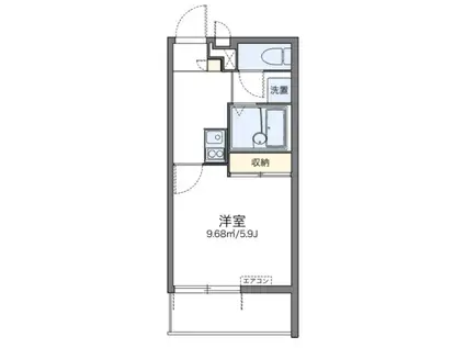 レオパレス悠和(1K/3階)の間取り写真