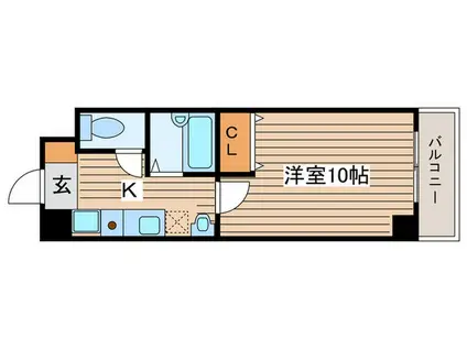 カーサ新栄(1K/4階)の間取り写真