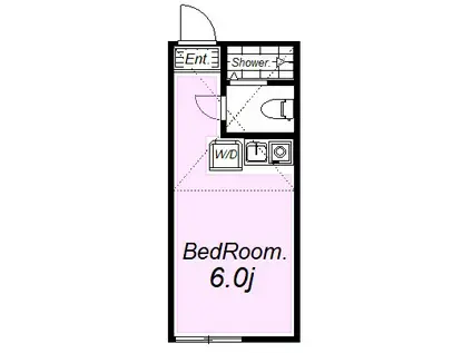 サンヴィレッジ新川崎(ワンルーム/2階)の間取り写真